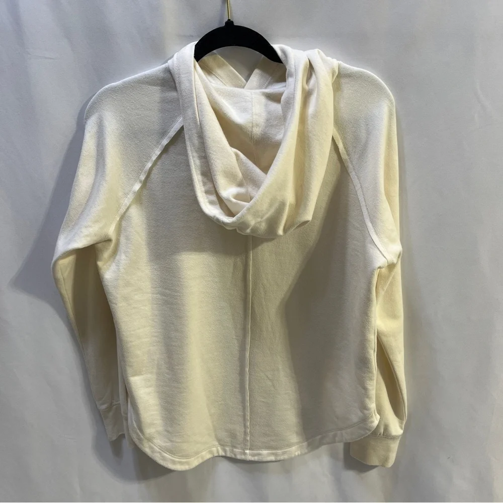 EDDIE BAUER Womens Pullover Hoodie Lightweight Casual Cream Size Small